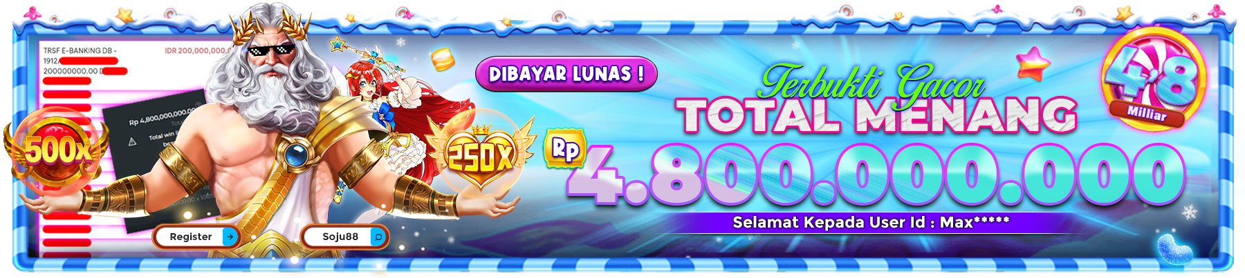 SOJU88 - Jackpot 4.8M WD dibayar Tuntas !